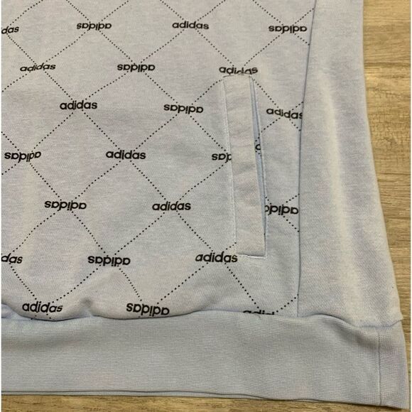 $5 ADD ON ITEM/Women’s Adidas light blue black logo, hoodie, size small - Picture 10 of 11